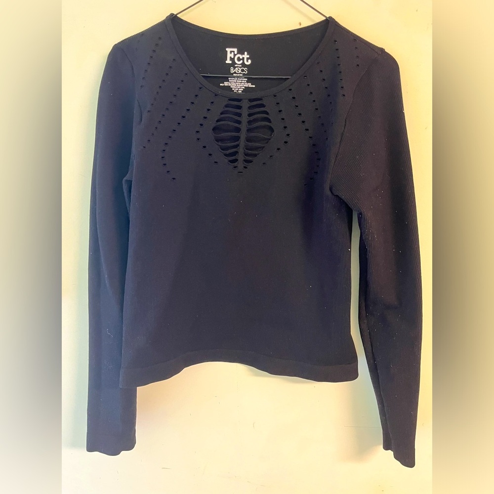 Long sleeve bodycon workout top